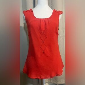 Richard Malcolm Sleeveless Polyester and Silk Blouse